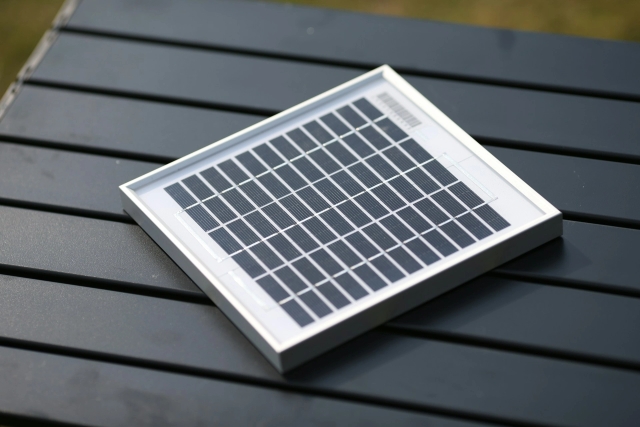A small square solar panel